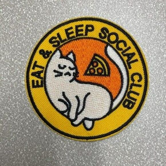 Eat and Sleep Social Club Iron on Patch - Picture 1 of 1